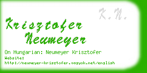 krisztofer neumeyer business card
